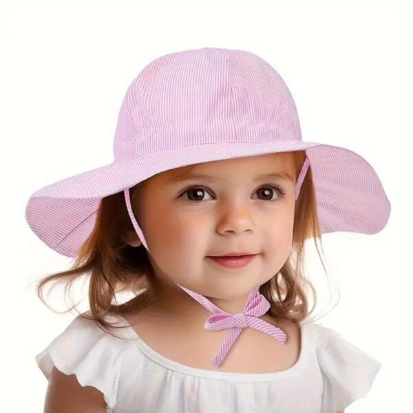 Infant Toddler Floral Print Baby Sun Breathable Hat Summer Beach Hat Children Solid Infant Girls Boy Outdoor Fisherman Cap - Image 12