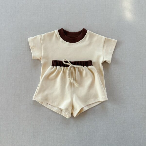 Short Sleeve Outfit Top and Shorts Sports Clothe Tracksuit - Image 2