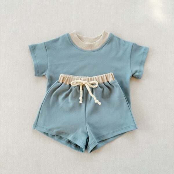 Short Sleeve Outfit Top and Shorts Sports Clothe Tracksuit - Image 7