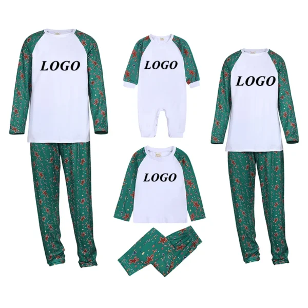 Custom Family Matching Christmas Pajamas Set Polyester Kids Tales Christmas Sublimation Blanks Clothes - Image 4