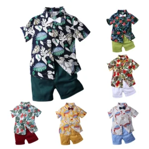 Kids Boutique 2pcs Boy Clothing Sets Short Sleeve Children Set Summer Kids Clothing Baby Clothes