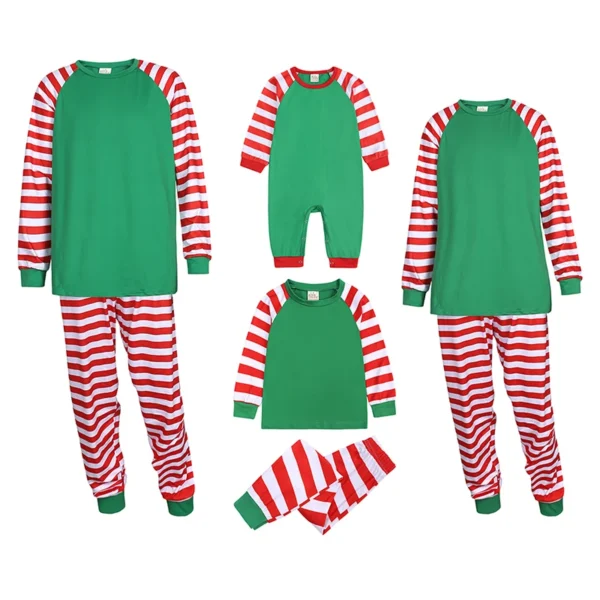 Custom Family Matching Christmas Pajamas Set Polyester Kids Tales Christmas Sublimation Blanks Clothes - Image 5