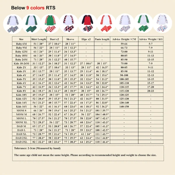 Custom Family Matching Christmas Pajamas Set Polyester Kids Tales Christmas Sublimation Blanks Clothes - Image 2